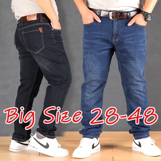 ภาพหน้าปกสินค้ากางเกงยีนส์ผู้ชาย ผ้ายืดหยุ่นเข้ารูป ไซส์ใหญ่ 28-52\" สำหรับผู้ชายอ้วน จัมโบ้ Jumbo ซึ่งคุณอาจชอบราคาและรีวิวของสินค้านี้
