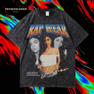 ราคาถูกเสื้อยืด โอเวอร์ไซซ์ โอเวอร์ไซซ์ ลาย KYLIE JENNER RAP WEAR VINTAGE S-5XL