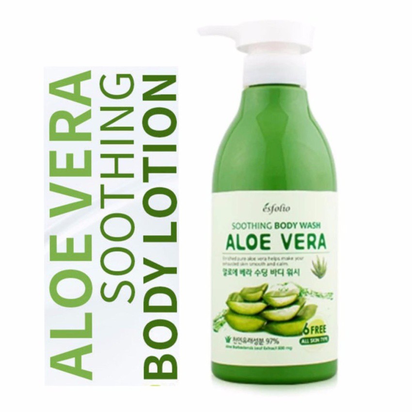 Esfolio Aloe Vera Soothing Body Wash 500ml (1 ขวด) Shopee Thailand