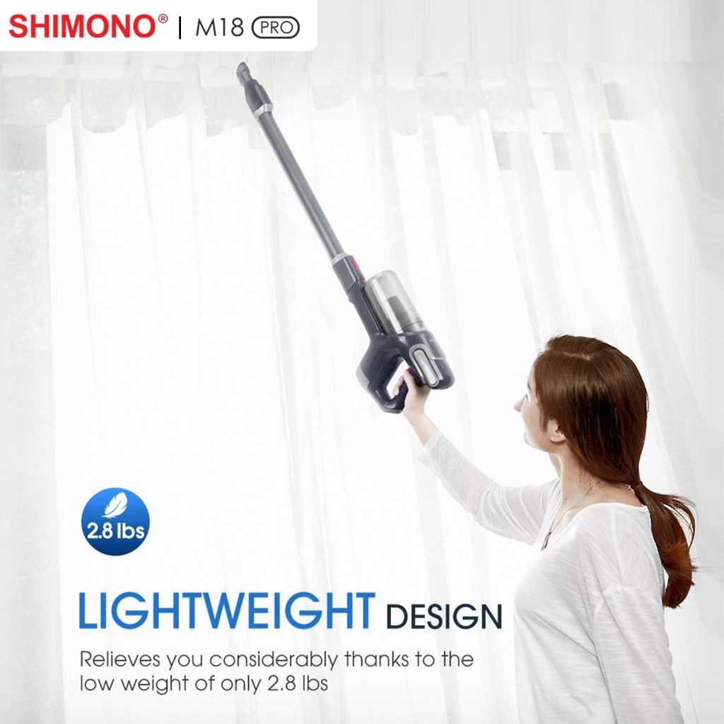 ภาพสินค้าSHIMONO M18 เครื่องดูดฝุ่นไร้สาย แบบมีด้ามจับ จากร้าน shimono.ok บน Shopee ภาพที่ 6