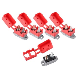 Promotion! 5 Pieces Automatic Reset Circuit Breaker Circuit Breaker With Cover Stud Bolt For Automotive And More (5 Amp)