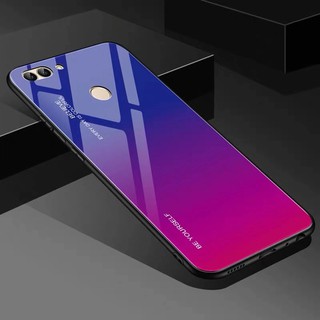 [ส่งจากไทย] Case Huawei Y7Pro 2018 เคสกระจกสองสี เคสกันกระแทก ขอบนิ่ม เคสกระจกไล่สี สินค้าใหม่
