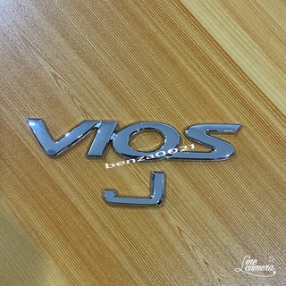 โลโก้ VIOS+J ตัวเรียบ ติดท้าย Toyota ชุด 2 ชิ้น