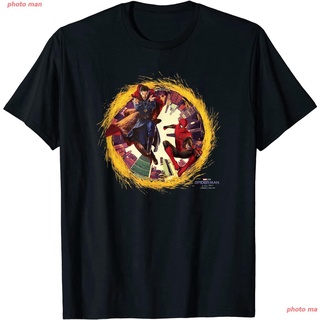 T-shirt  สไปเดอร์แมน เสื้อคู่รัก เสื้อยืดSpider-Man Marvel Spider-Man No Way Home Spidey Strange Portal Poster T-Shirt c