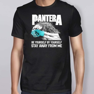 เสื้อยืดโอเวอร์ไซส์เสื้อเชิ้ต พิมพ์ลาย Pantera Social Distancing Be Yourself By Yourself Stay Away From Me สําหรับผู้ชาย