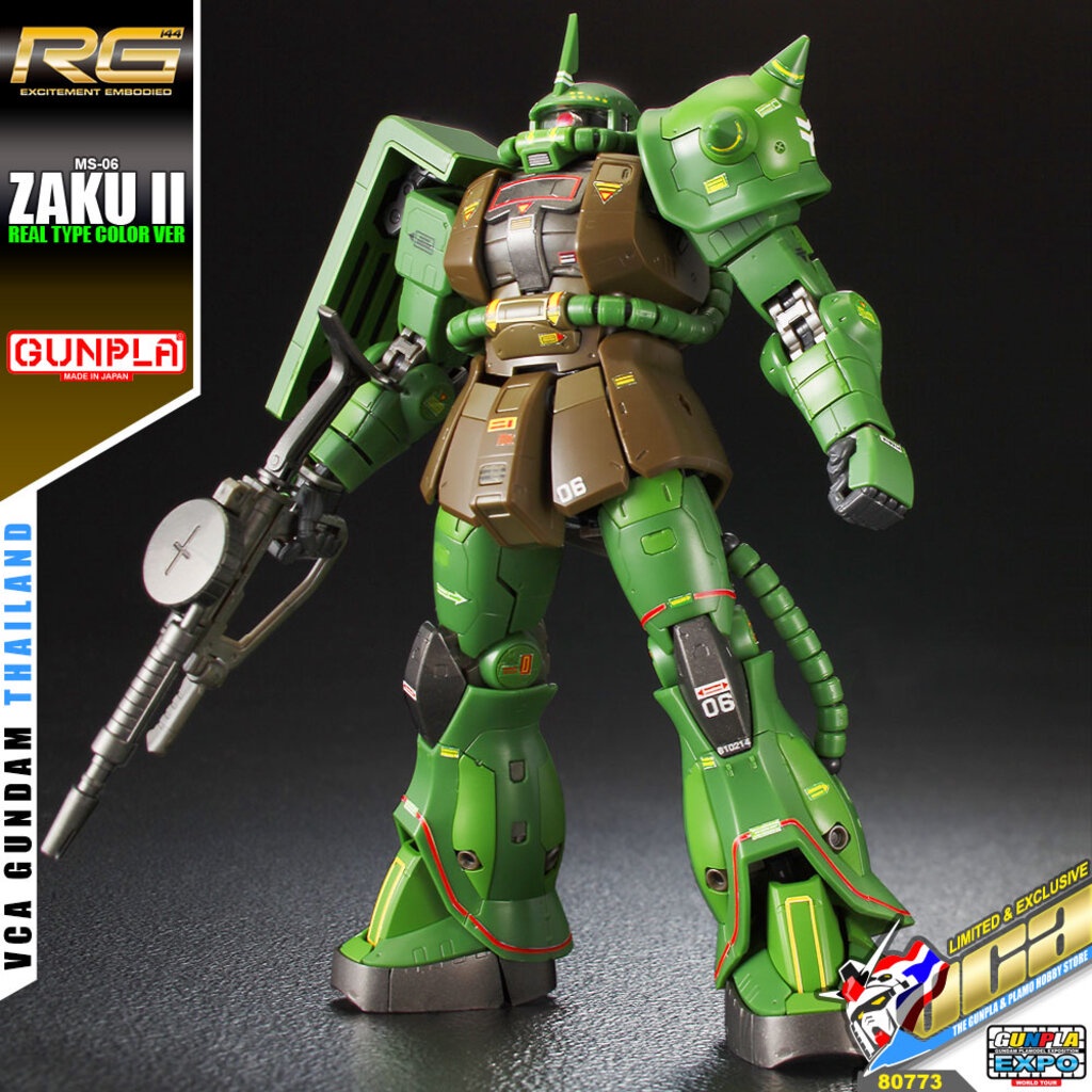 Bandai Gunpla RG-02 MS-06S CHAR'S ZAKU II Real Grade Plastic Kit 1/144 Montagekit Kunststof