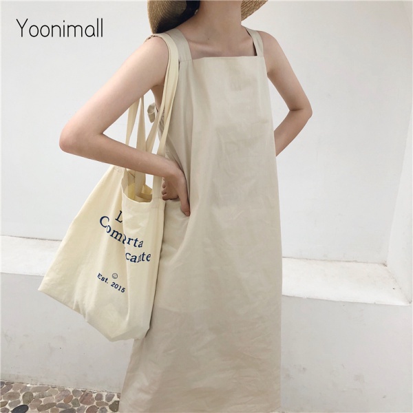 ภาพสินค้าเดรสเกาหลีทรงหลวมเดรสแขนกุด จากร้าน yoonimall.th บน Shopee ภาพที่ 7