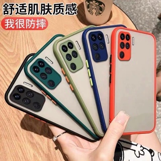 เคสหลังด้านขอบสี OPPO รุ่นใหม่ล่าสุด A74 4G A74 5G A54 F5 F7 A15 A16 A53(2020) A93 A73 F17 F17pro A57 เคสหลังด้านขอบสี