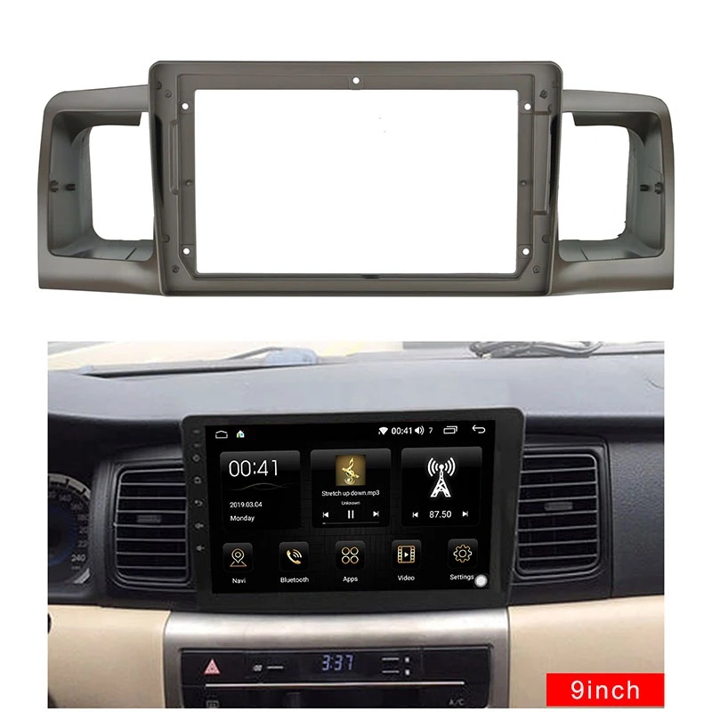 หน้ากากเครื่องเล่น-2-din-ตรงรุ่น-สำหรับ-toyota-altis-2007-2012-สำหรับเครื่องเล่นจอ-9-นิ้ว-สีน้ำตาล