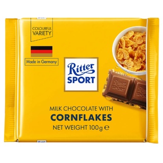Ritter Sport Cornflakes with crispy-crunchy 100g. ริทเตอร์สปอร์ตช็อกโกแลตผสมคอนเฟล็กซ์ 100กรัม.