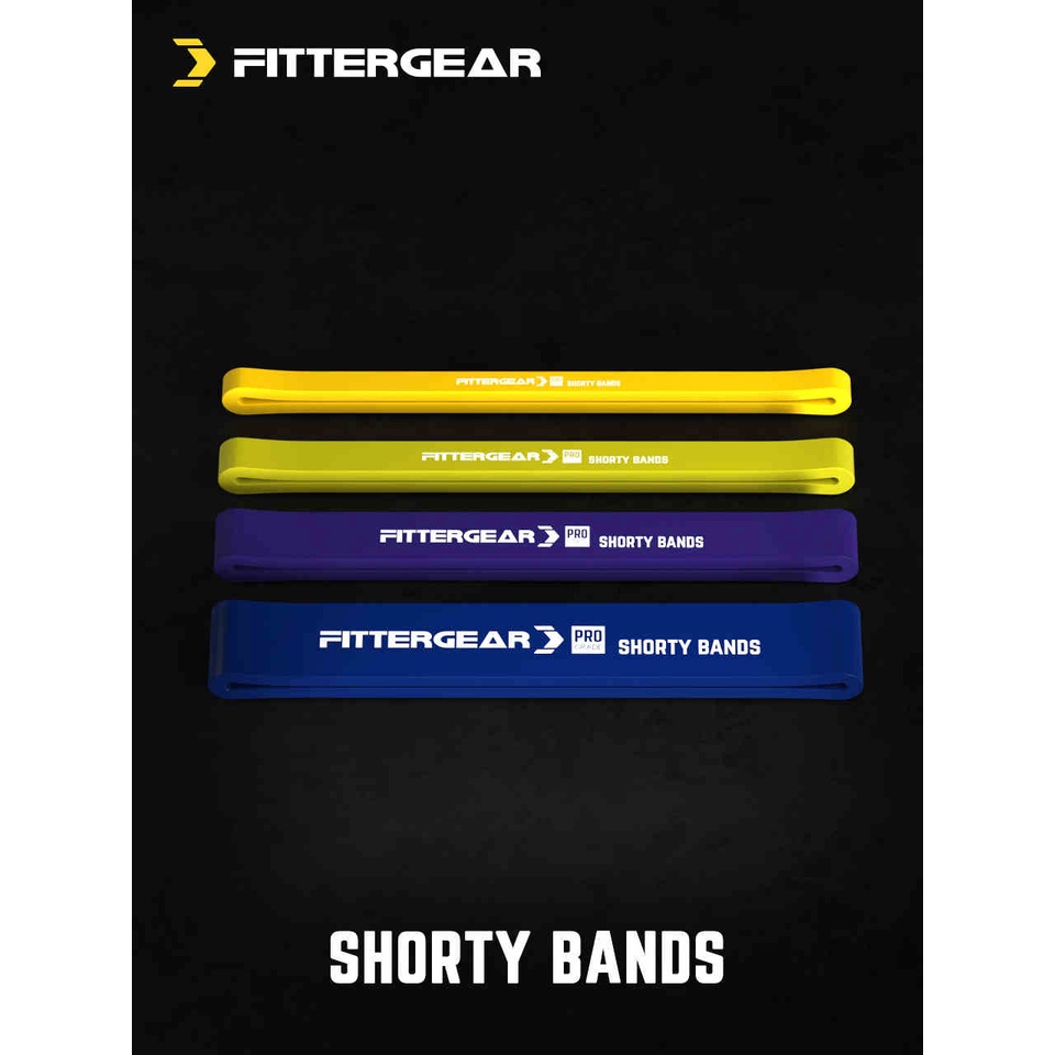 fittergear-ยางต้านแรงดึงสำหรับฝึกกล้ามเนื้อ-ยางยืดฝึกโยคะ-shorty-bands