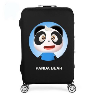 Chu Luggage  ผ้าคลุมกระเป๋าเดินทางลายแพนด้า  รุ่น041  สีดำ