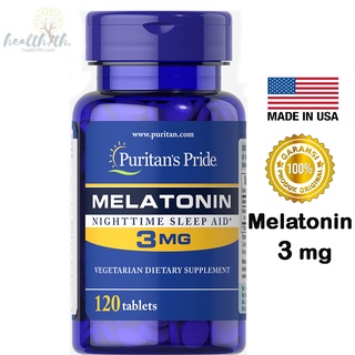 ภาพหน้าปกสินค้าPuritan\'s pride Melatonin 3 mg120 tablets ที่เกี่ยวข้อง