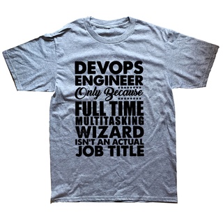 เสื้อยืดผ้าฝ้ายพรีเมี่ยม เสื้อยืดแขนสั้น ผ้าฝ้าย พิมพ์ลาย Devops Engineer Is Not An Actual Job Title Coder Programmer สํ