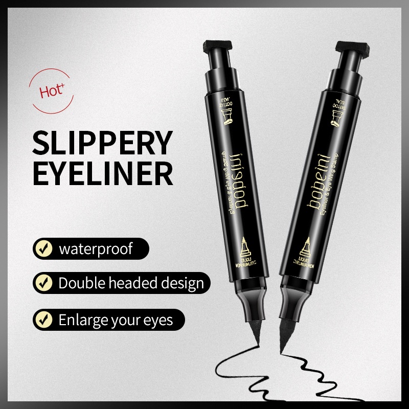 ภาพสินค้าDouble-ended stamp eyeliner Water proof sweatproof quick dry non-smudge triangle eyeliner pencils จากร้าน sasamall.th บน Shopee ภาพที่ 2