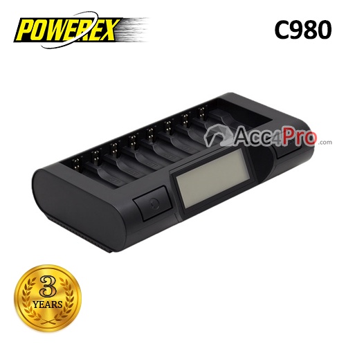 powerex-mh-c980-c801d-แท่นชาร์จ-1-8-ก้อน-ชาร์จเร็ว1-ชม-แยกก้อนอิสระ