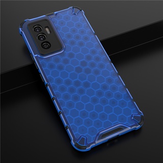 เคสสำหรับ Vivo V23e 5G Case พลาสติกแบบแข็ง Shockproof Honeycomb Clear Phone Casing Vivo V23e VivoV23e Back Cover