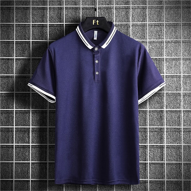 เสื้อโปโลลําลอง-คอปก-ทรงหลวม-สีพื้น-เข้ากับทุกการแต่งกาย-แฟชั่นฤดูร้อน-สําหรับผู้ชาย
