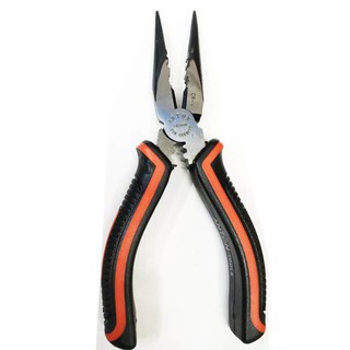ANTON คีมปากแหลม แอนตัน 6 นิ้ว / ANTON - 6-Inch Long-Nose Pliers with Rubber Grip