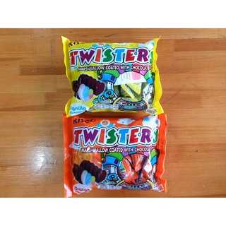 🔥🔥 ทวิสเตอร์ มาร์ชแมลโลว์เคลือบช็อกโกแลต 24 ชิ้น (เลือกรสได้) Kisco Twisters Marshmallow