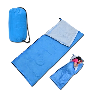 [ลูกค้าใหม่ 1 บาท] GALAXY ถุงนอน แบบพกพา ถุงนอนปิกนิก Sleeping bag ทรงสีเหลี่ยม สีฟ้า ถุงนอนแคมปิ้ง