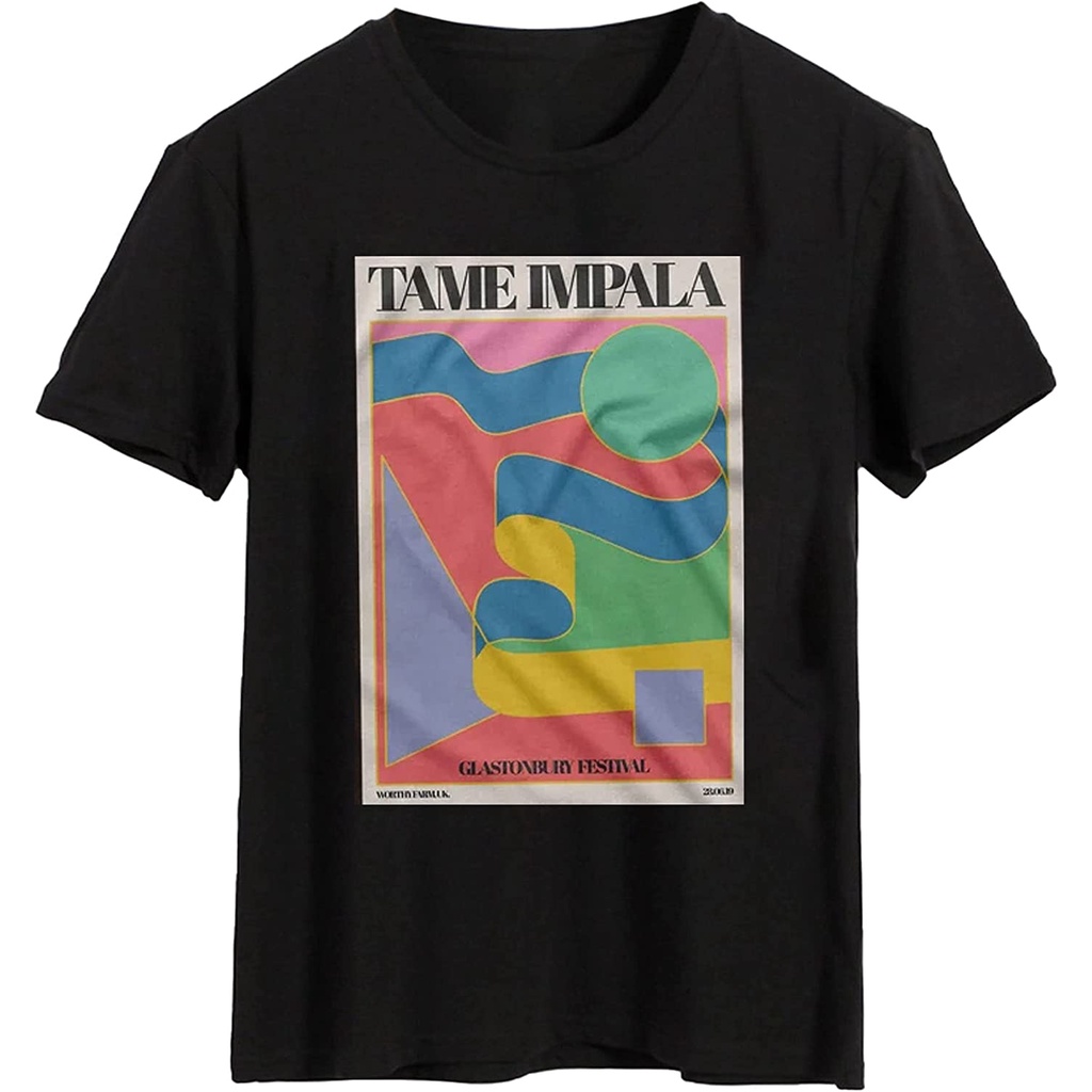 เสื้อยืด-พิมพ์ลายโปสเตอร์-tame-impala-glastonbury