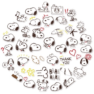 สติกเกอร์ ลายการ์ตูน Snoopy น่ารัก กันน้ํา (2) 40 ชิ้น