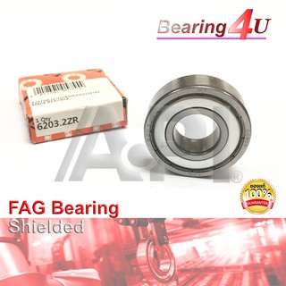 FAG แบริ่งส์ 6203-2ZR ตลับลูกปืนเม็ดกลมล่องลึก ฝาเหล็ก 6203 2Z (17mm x 40mm x 12mm) ล้อหน้า ล้อหลัง Honda