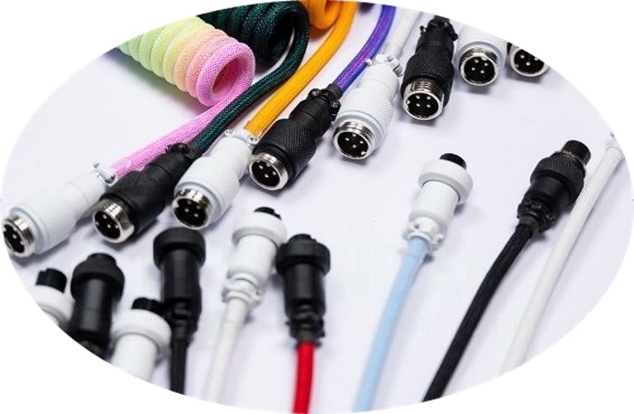 รูปภาพรายละเอียดของ Gplanet Custom Coiled Cable for Mechanical Keyboard Aviator Connector สายคัสต้อมคีย์บอร์ดแบบคออยล์ วัสดุพรีเมียมเกรด