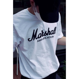 [ขายดี]เสื้อยืดส​กรีน​ลาย​โลโก้ Marshall สุดฮิต พร้อมส่ง เสื้อยืดแฟชั่น Cotton100% มีถึงไซส์ 5XL