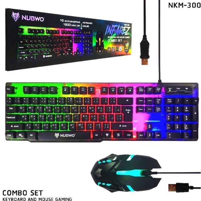 ภาพสินค้าNUBWO NKM-300 พร้อมเมาส์ INFAREZ ของแท้ประกัน 1 ปี (Gaming Keyboard) จากร้าน hd_accessory บน Shopee ภาพที่ 2