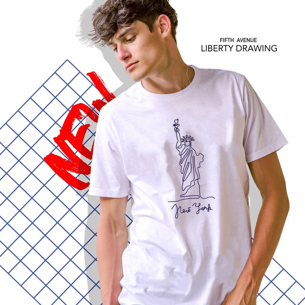 เสื้อยืดขายดี5thave-รุ่น-liberty-drawings-3xl