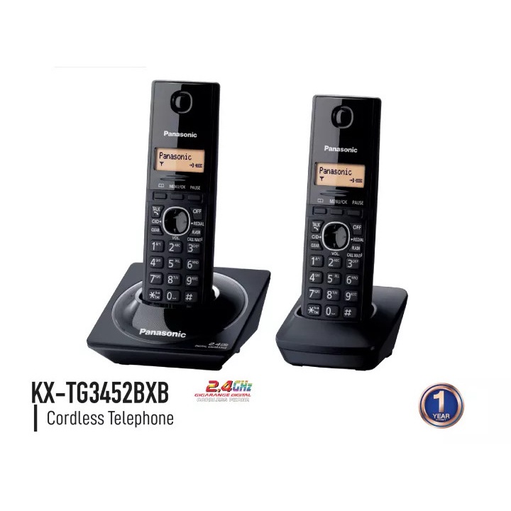 ราคาและรีวิวโทรศัพท์ไร้สาย PANASONIC KX-TG3452BX (ของแท้) รับประกันศูนย์ PANASONIC 1 ปี KX-TG3452