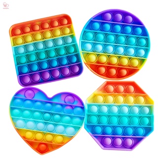 ภาพหน้าปกสินค้าเรนโบว์ป๊อปมัน<48h delivery>New Rainbow Pop It Round Fidget Kids Toy Push Bubble Stress Relief ของเล่นบีบ ของเล่นคลายครียด ที่เกี่ยวข้อง