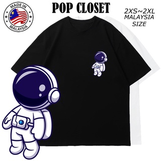 TSHIRT WOMEN MEN BAJU WANITA LELAKI ASTRONAUT CUTE GRAPHIC T SHIRT MURAH PEREMPUAN COTTON T-SHIRT OVERSIZE COUPLE