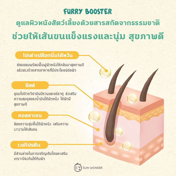 furry-booster-by-sun-wonder-premium-pet-coat-supplement-อาหารเสริมบำรุงขน-สำหรับ-สุนัข-แมว-หนู-กระต่าย-ขนสวย-ขนเงา