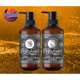 Deep Layer Extra Sleek Shampoo 500/800 ml/Treatment 470/800 g แชมพู ครีมนวดผม สำหรับผมเส้นเล็ก แห้งเสีย