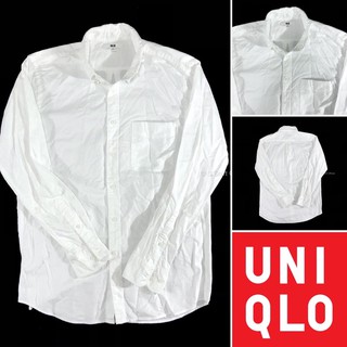 เสื้อเชิ้ต UNIQLO ผ้า Oxford แขนยาว คอปก ของแท้100% สภาพใหม่ ใส่ได้ทุกโอกาส ซักรีด หอมสะอาดพร้อมใช้ทุกตัว