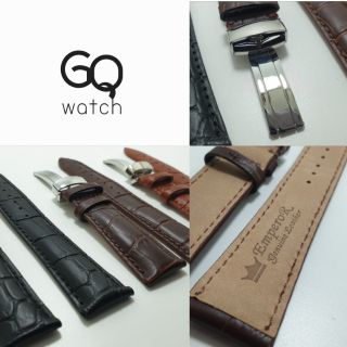 ภาพหน้าปกสินค้าGQ watch สายนาฬิกา บานพับ สายหนังแท้ ลายจระเข้ สไตล์นาฬิกาแพง สวยคลาสสิค wristwatch strap genuine leather : seiko ที่เกี่ยวข้อง