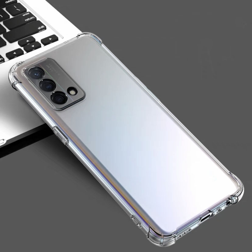 เคสโทรศัพท์มือถือ ยางเจลลี่คริสตัลใส กันกระแทก 4 มุม สําหรับ Realme GT ...