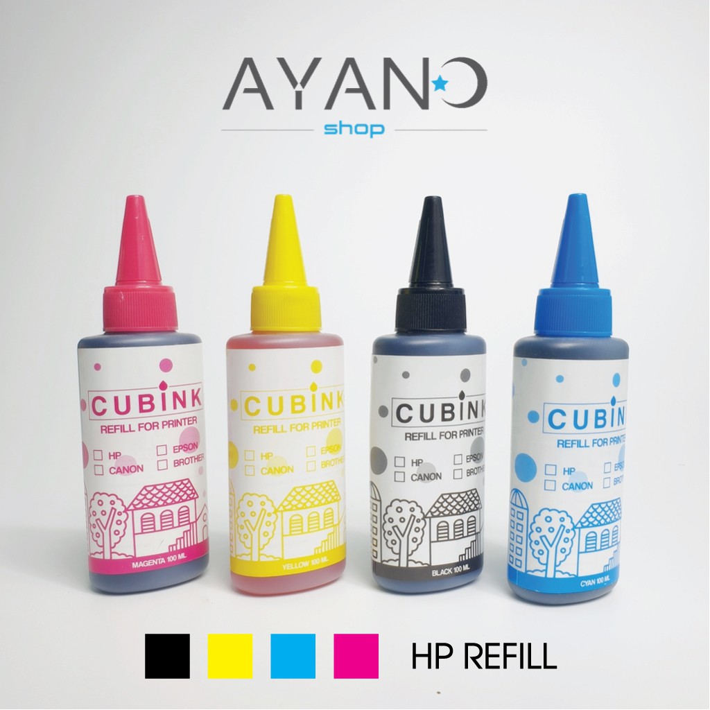 หมึกเติม-inkjet-hp-refill-ทุกรุ่น-ขนาด-100-ml-รับประกันหัวไม่ตัน