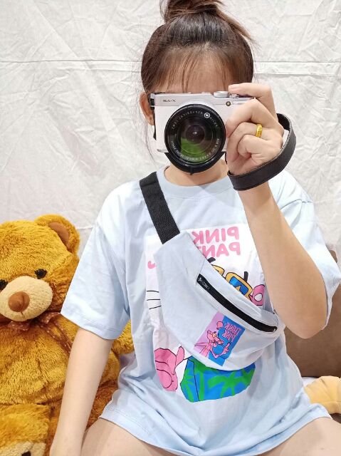 พร้อมส่ง-เสื้อยืดสไตล์เกาหลี-เสื้อแฟชั่นoversize-กระเป๋า