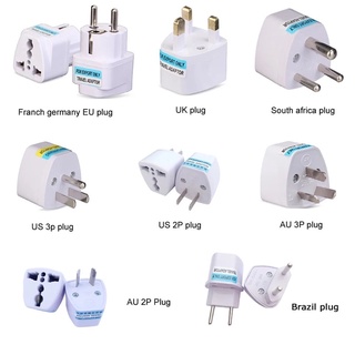 สินค้า 1Pcs Universal US/UK/AU/DE/EU ปลั๊กอะแดปเตอร์ USA Euro ยุโรป Travel Wall AC Power Charger Adapter Adapter 2 รอบขา