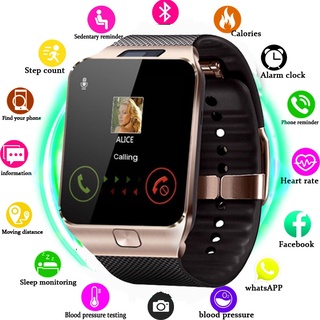 DZ09 Men Smart Watch Full Touch Screen กีฬาฟิตเนสนาฬิกากันน้ำ Bluetooth สำหรับ Android Ios Smartwatch