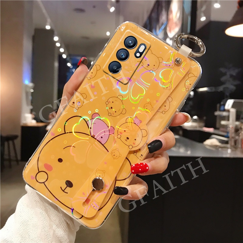 ready-stock-เคสโทรศัพท์-oppo-reno-6z-6-5-5pro-marvel-edition-4-5g-4g-2021-new-phone-casing-case-cute-cartoon-bear-with-wristband-holder-tpu-silicone-softcase-colorful-cherry-blossoms-back-cover-เคส-re