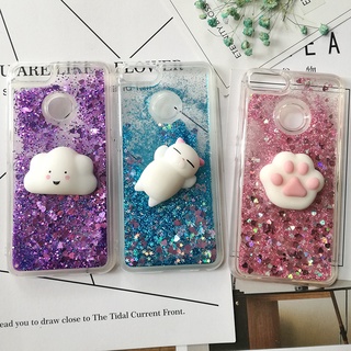 เคสโทรศัพท์มือถือ มีทรายไหล ลายแมว 3d วิบวับ สําหรับ OPPO A76 A96 A95 A16 A54 A74 5G A15 A15s A93 A53 A52 A91 A31 A9 A5 2020 A7 A5s A12 A11k A3s A83 A57 A39