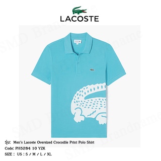 สินค้า Lacoste เสื้อโปโลชาย รุ่น Men\'s Lacoste Oversized Crocodile Print Polo Shirt Code: PH5284 10 YZK