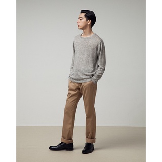 เสื้อไหมพรมผู้ชาย เสื้อไหมพรมญี่ปุ่น MUJI : Men French Linen Crew Neck #17241631751