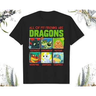 เสื้อยืดสีขาวเสื้อยืด พิมพ์ลาย Dragon Master Hidden Friends สําหรับผู้ใหญ่ ทุกเพศS-4XL