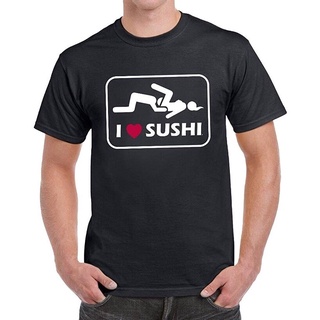 2021 Newest Mens TEE Retro top I Love Sushi 100% Cotton Summer tshirt for Dad/Boyfriend PHWP
